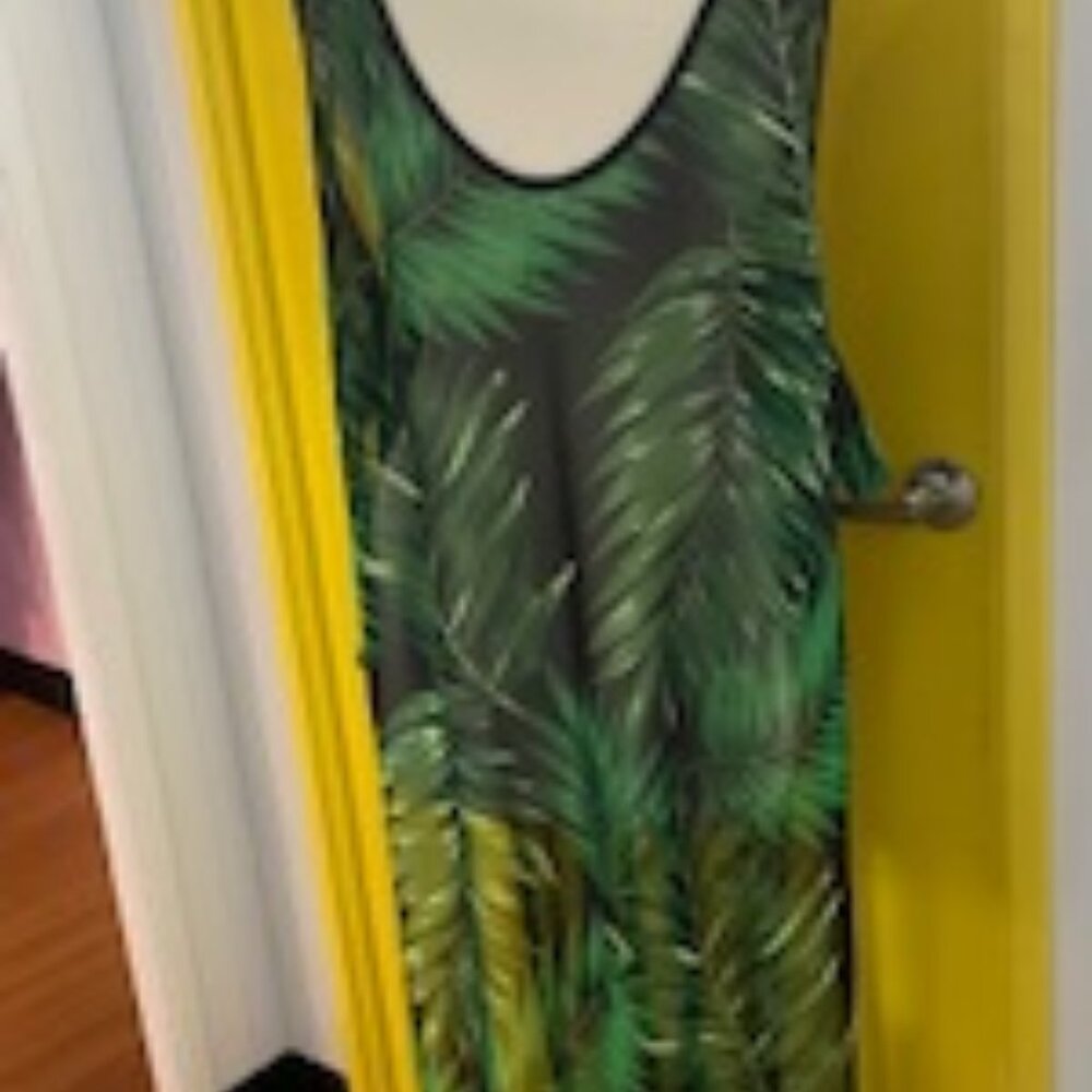 Green Sheer Tropical Cover Up